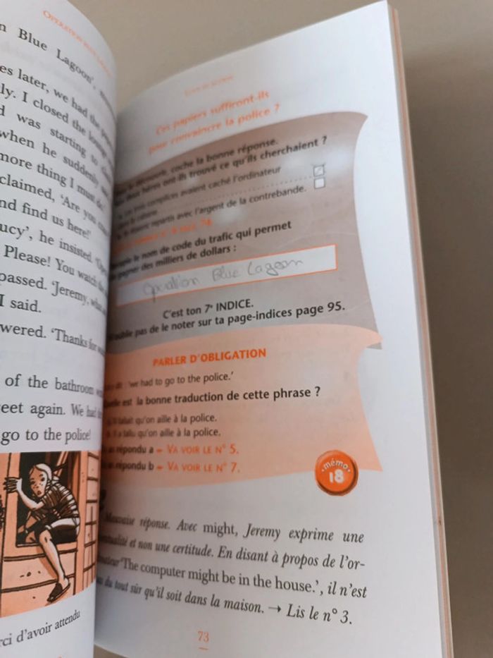 Lire en anglais de la 5ème à la 4ème opération blood Lagoon de 12 à 13 ans - photo numéro 11