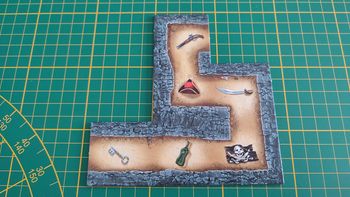 Planche souterrain bi-face n°1 pièce jeu de société Cartagena L'évasion 2009 Leo Colovini #C54