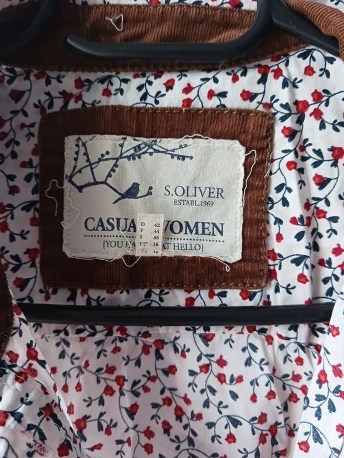 Chemisier fleurie 100% coton S. Oliver Taille XXL44 - photo numéro 2