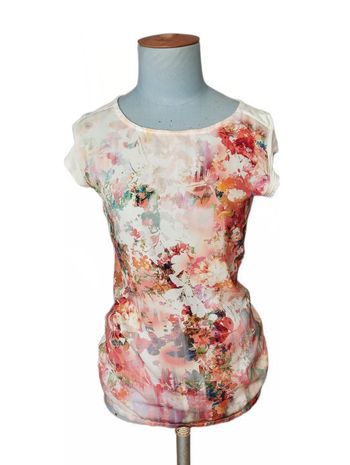 Taille 36 haut blanc coloré
