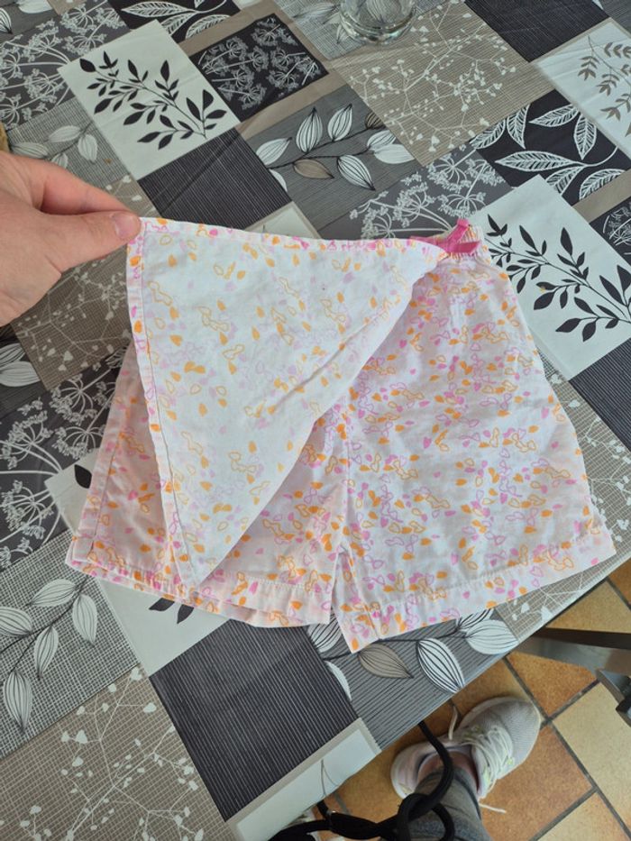 Jupe short à fleurs orange et rose Disney - photo numéro 3