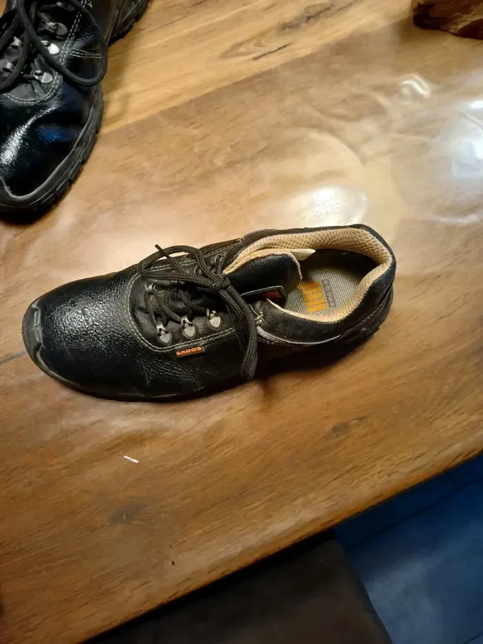 Chaussures de sécurité en cuir 43 noir - photo numéro 3