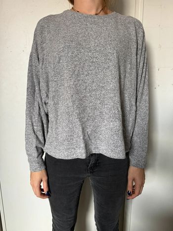 Pull gris oversize