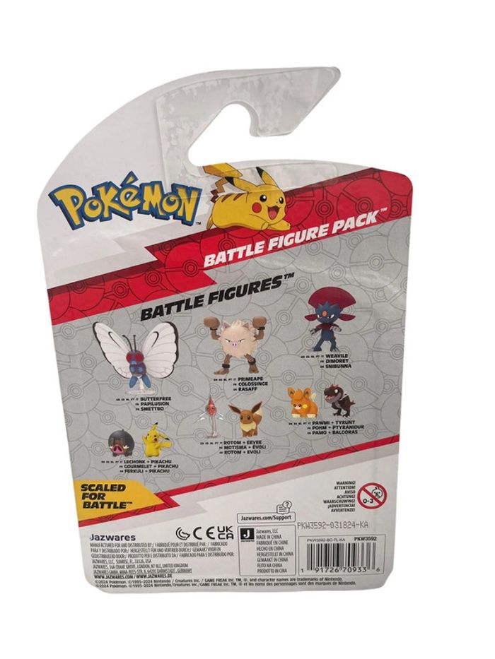 Figurines x 2 Pokémon Battle Figure Pack Pikachu et Gobou Jazwares neuf - photo numéro 2