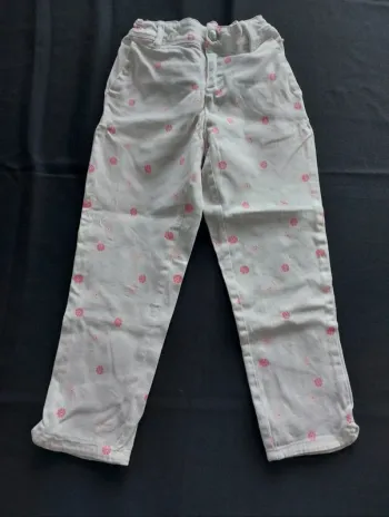 Jean skinny 3/4 blanc Okaidi