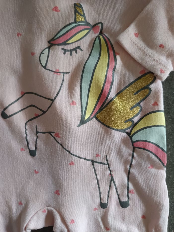 Pyjama licorne 3 mois - photo numéro 2