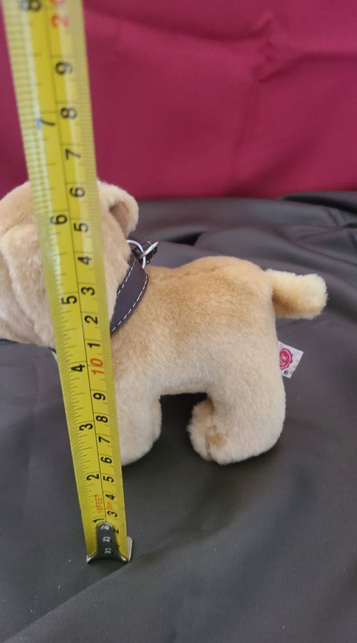 peluche chiot beige collier laisse keel toys - photo numéro 5