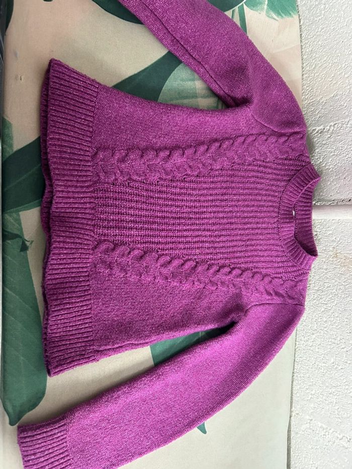 Pull gemo violet taille 8 ans