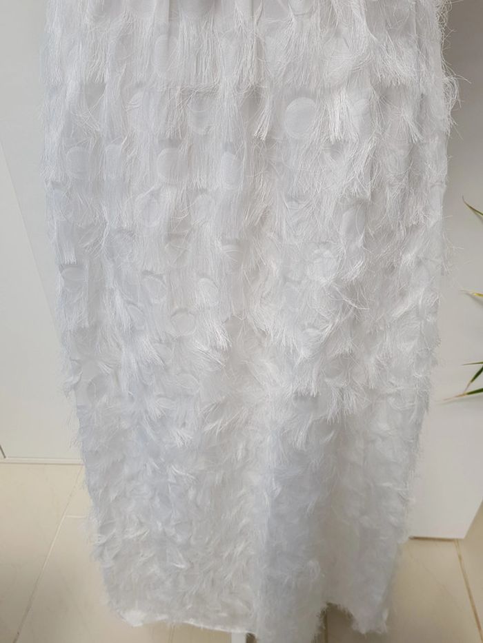 Robe De Mariée Boho Boheme Blanche Plumes - photo numéro 4