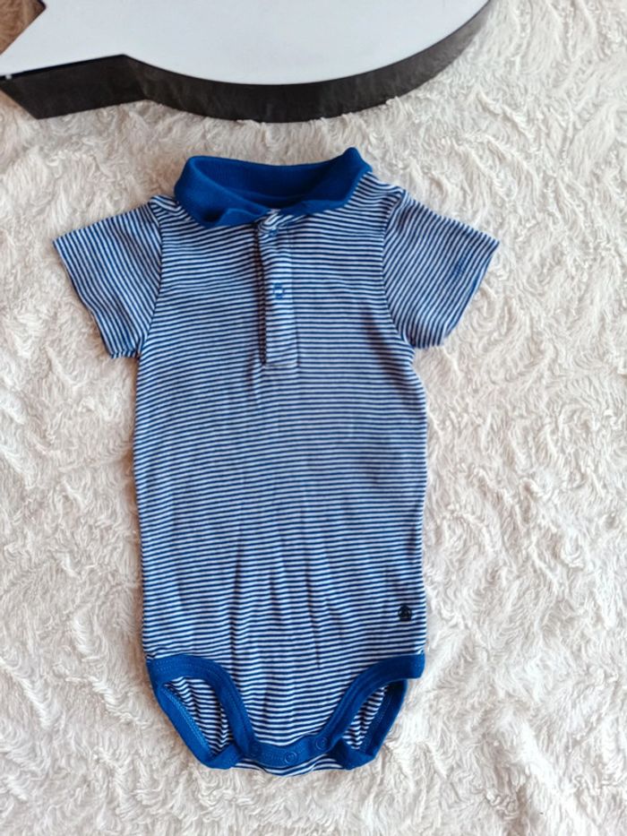 Body manches courtes Garçon 6 mois Petit bateau 100% coton - photo numéro 2