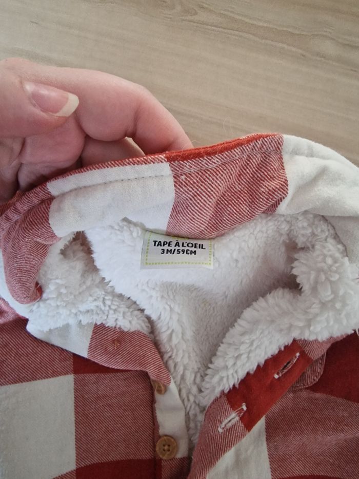 Veste à carreaux doublé - photo numéro 2