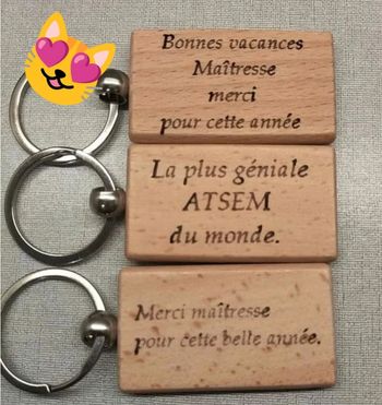 Porte clé enseignants nounou ATSEM
