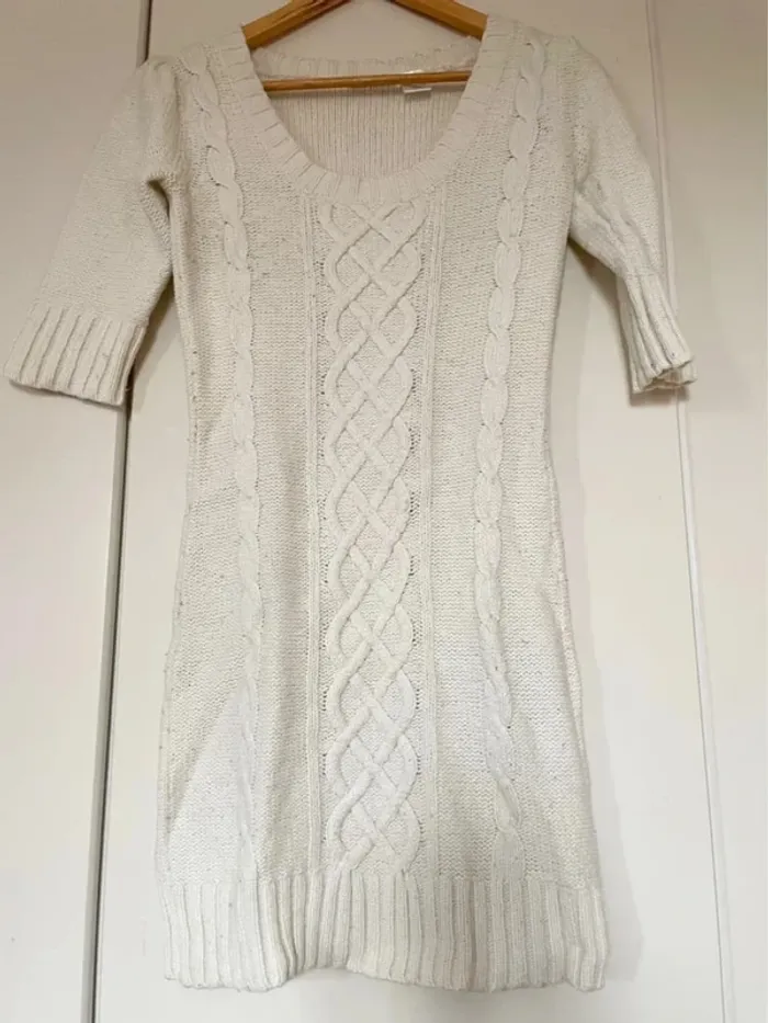 Robe pull blanche edeis