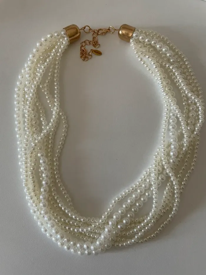 Collier multicouches perles artificielle Maxmara - photo numéro 6