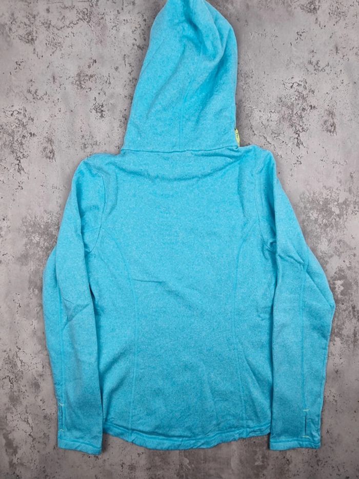 Pull à capuche Fila 1/4 Zip turquoise – Taille M Femme (mesures en photos) - photo numéro 4