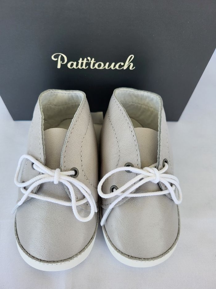 Chaussures basket bébé garçon en cuir gris Point 20 Made in France 🇨🇵 - photo numéro 2