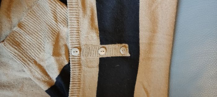 Pull fin marron/noir - photo numéro 3