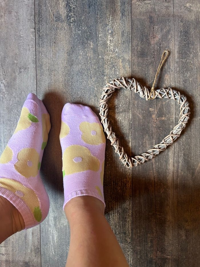 Socquettes lilas à fleurs 🌸