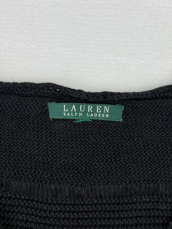 Débardeur maille Lauren Ralph Lauren noir col V vintage taille S femme #02625 - photo numéro 7