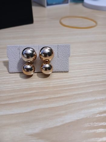 Lot de boucles d’oreilles dorées rosées – jamais portées ✨