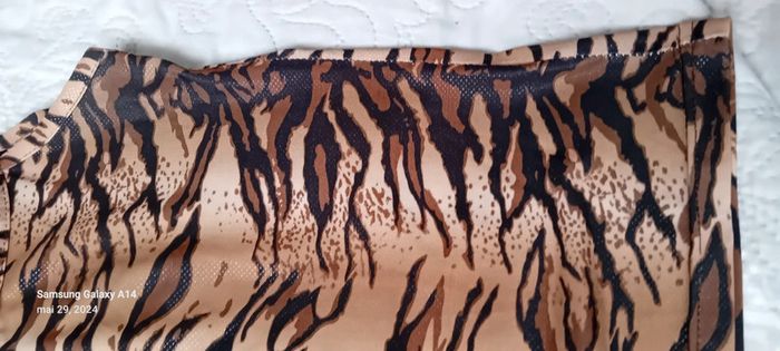 Haut fines bretelles motif zébré marron femme S - photo numéro 7