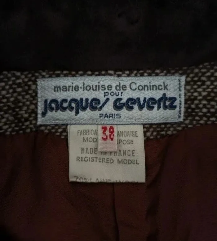 Veste vintage - Marie Louise de Coninck pour Jacques Gevertz - taille 38 - photo numéro 6