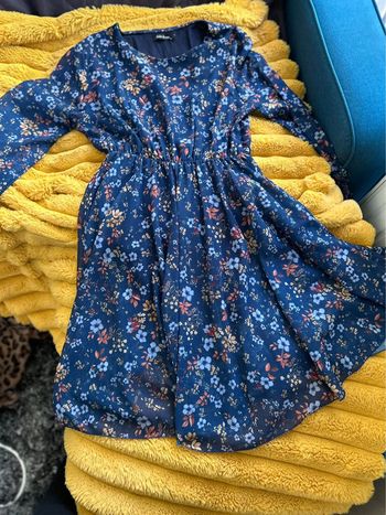 Robe bleu à fleur