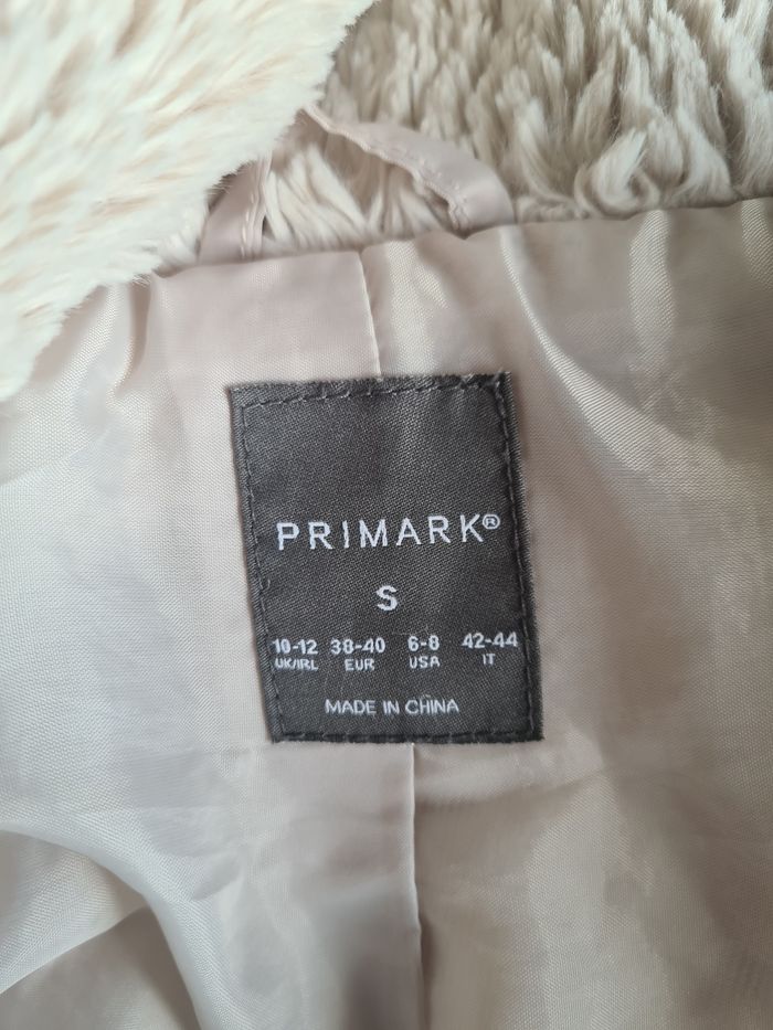 Veste fausse fourrure beige / Taille S - photo numéro 5