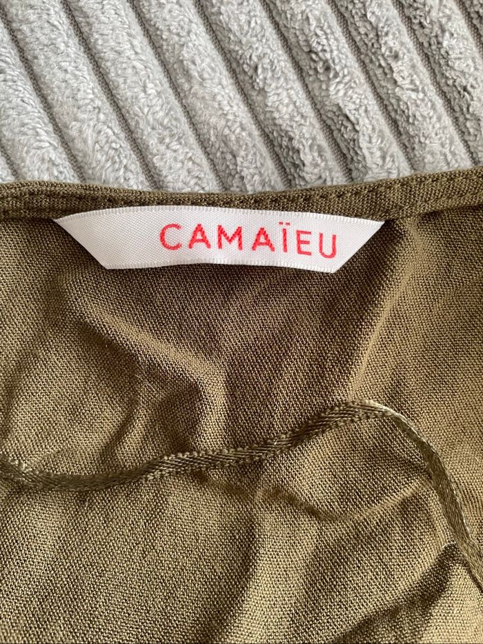 Blouse kaki Camaïeu taille 40/L - photo numéro 3