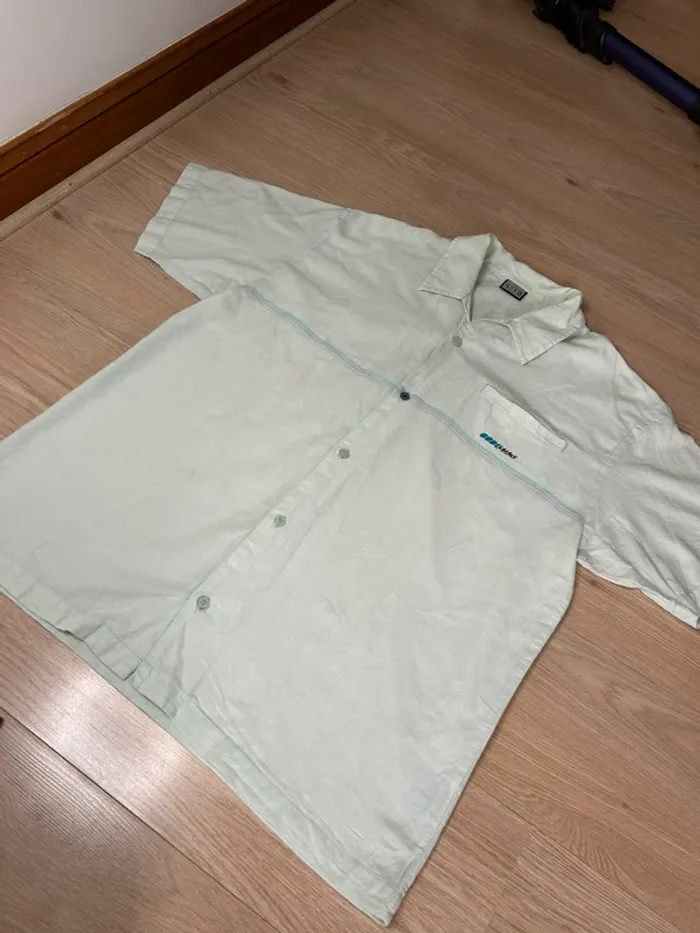 Chemise Vintage DDP Y2K menthe claire/beige taille XL tendance - photo numéro 4
