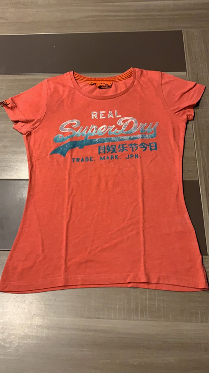 Tee Shirt Superdry rose rouge - photo numéro 2