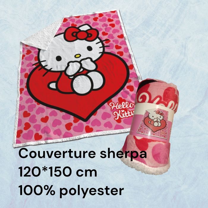 Grande couverture en sherpa hello Kitty