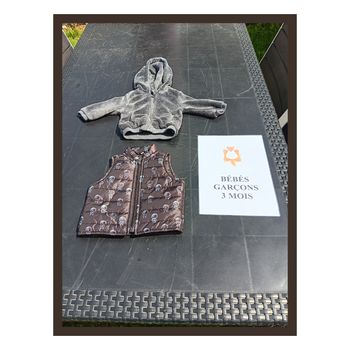 Lot de 2 vestes garçons 3 mois 