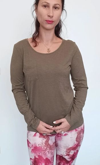 Haut manches longues kaki