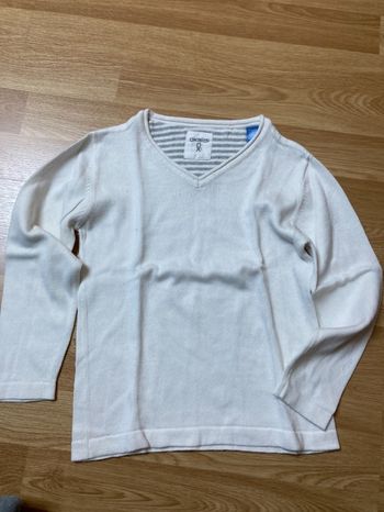 Pull blanc 6 ans