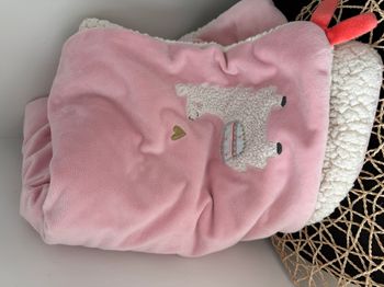 Mila couverture 75x100 Rose de Sauthon Baby's Sweet Home