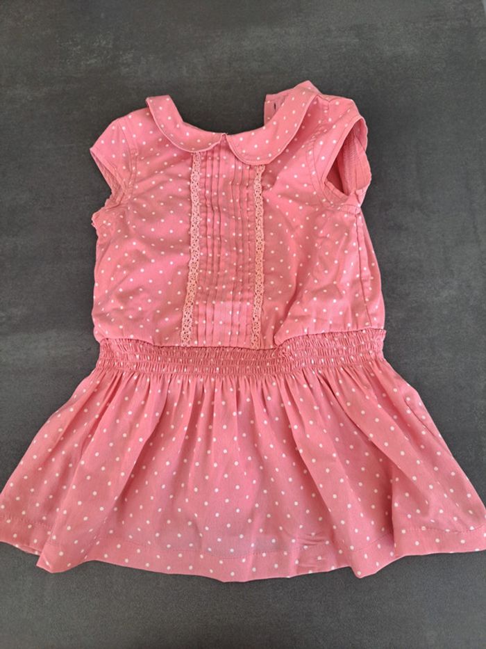 robe rose pois 18 mois