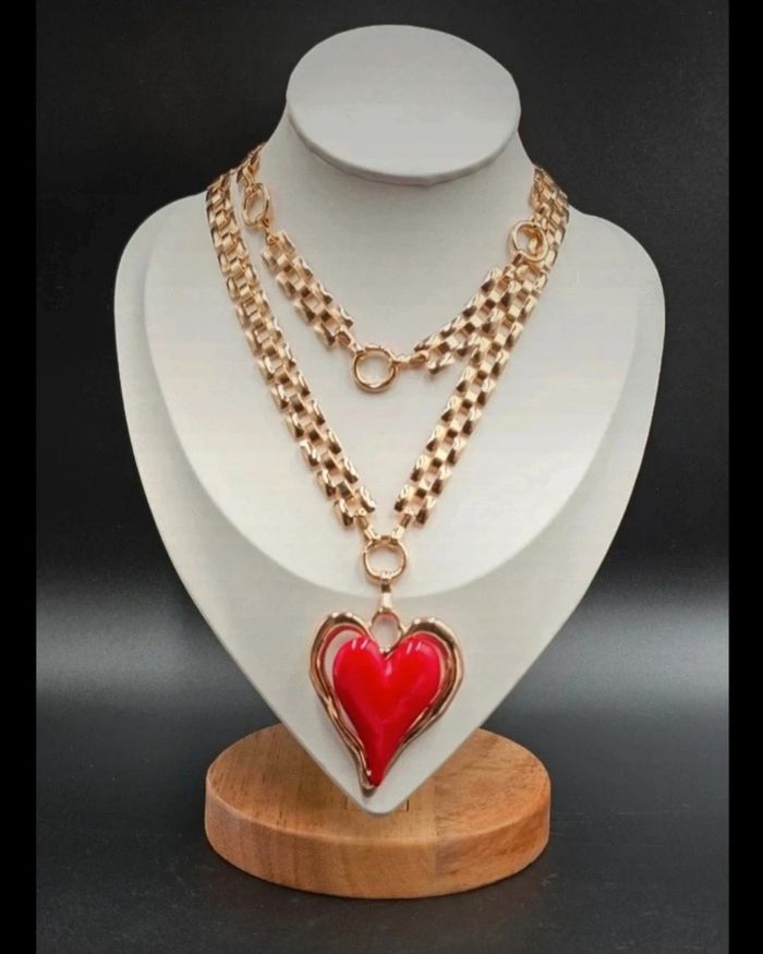 Collier double chaîne Coeur Neuf - photo numéro 7