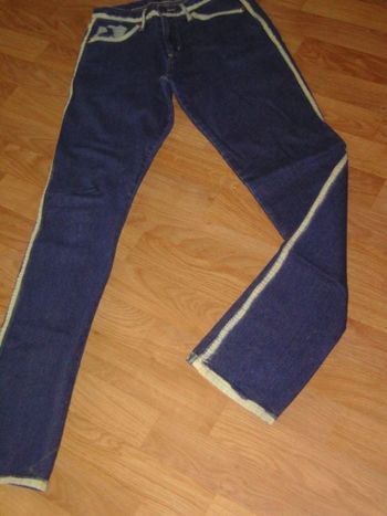 Jean LOIS bleu foncé délavé par endroits 36/38 TBE