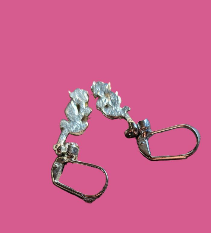 Boucles d’oreille fleur pierre de cristal rose Maty - photo numéro 4