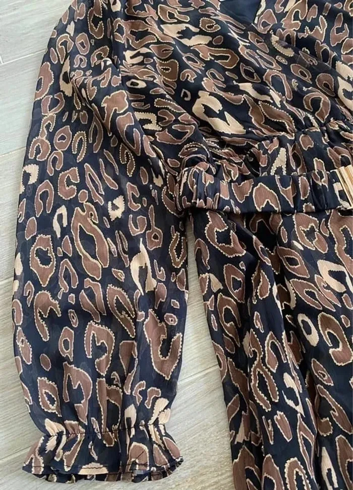 Robe longue femme fendue léopard 36/38 neuve - photo numéro 4