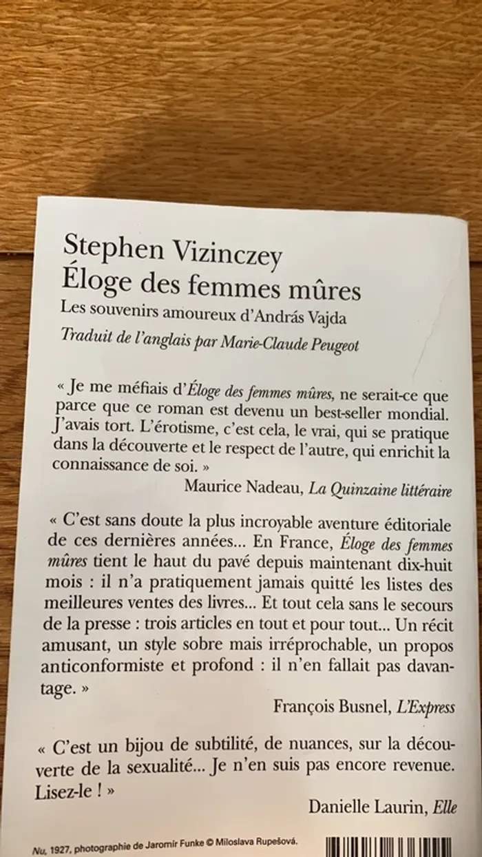 Éloge des femmes mûres livre - photo numéro 2