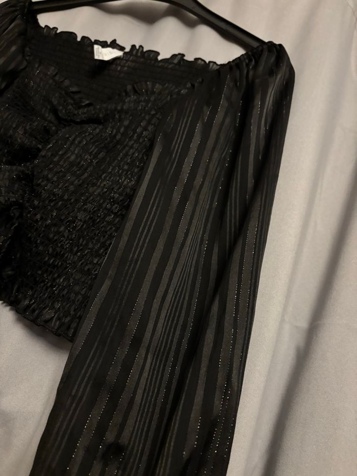 Blouse noir à paillettes - photo numéro 5