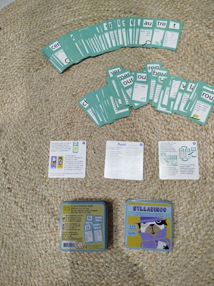 Jeu éducatif, apprentissage, Sylladingo, Cocktail games, dès 6 ans, TBE - photo numéro 2