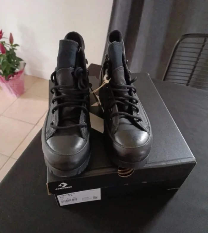 Baskets montantes converse en cuir ctas lugged - photo numéro 3