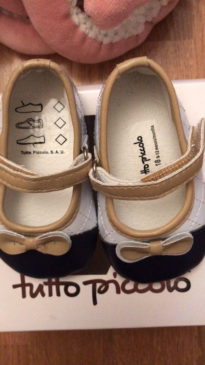 Ballerines Tutto piccolo bleu blanc beige - photo numéro 3