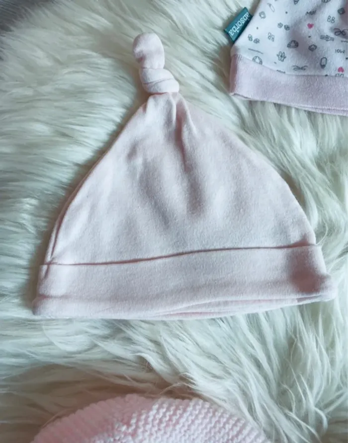 0/3 mois - lot 7 bonnets de naissance - photo numéro 5