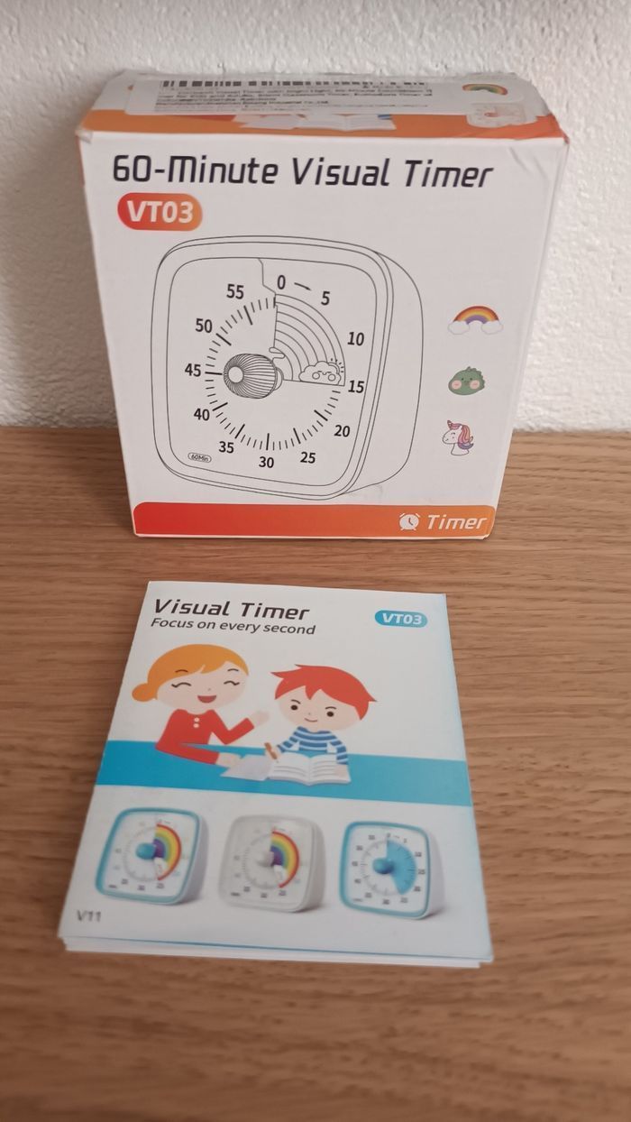 Minuteur timer visuel pour enfant motif arc en ciel 🌈 neuf - photo numéro 3