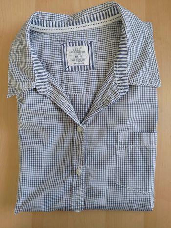H&M chemise blanc et marine 46