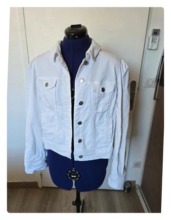 Veste en jean blanche